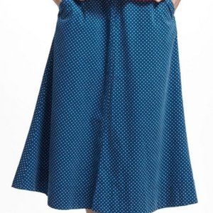 Anthropologie Vanessa Virginia blue polkadot skirt